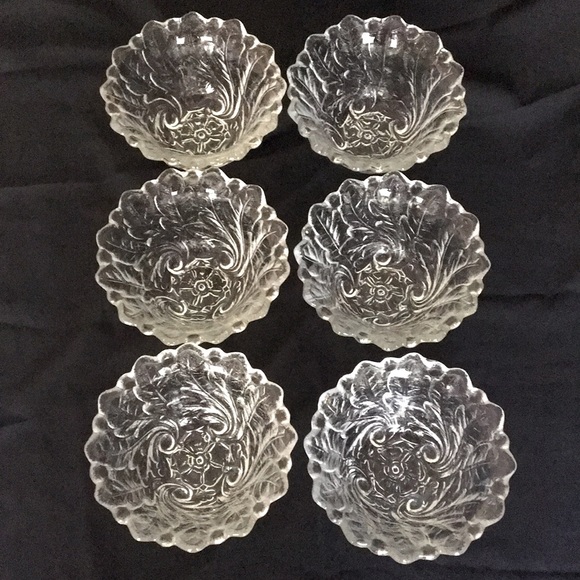 Set Of Six Glass Bowls - Picture 1 of 5